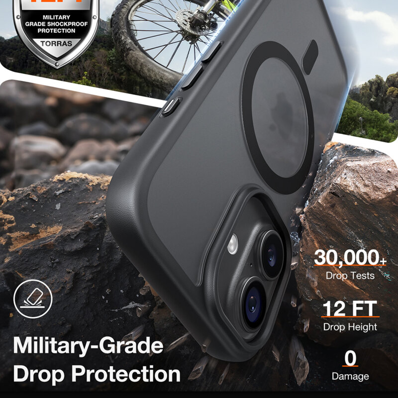 Husa iPhone 17 Torras Guardian Magnetic Series, negru