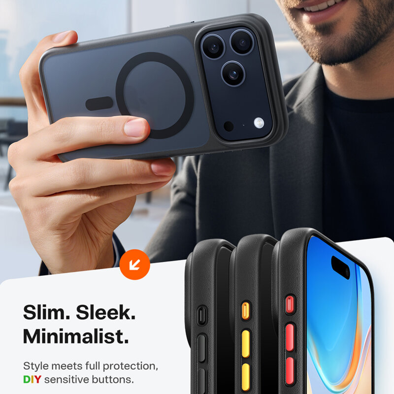 Husa iPhone 17 Pro Torras Guardian Magnetic Series, negru