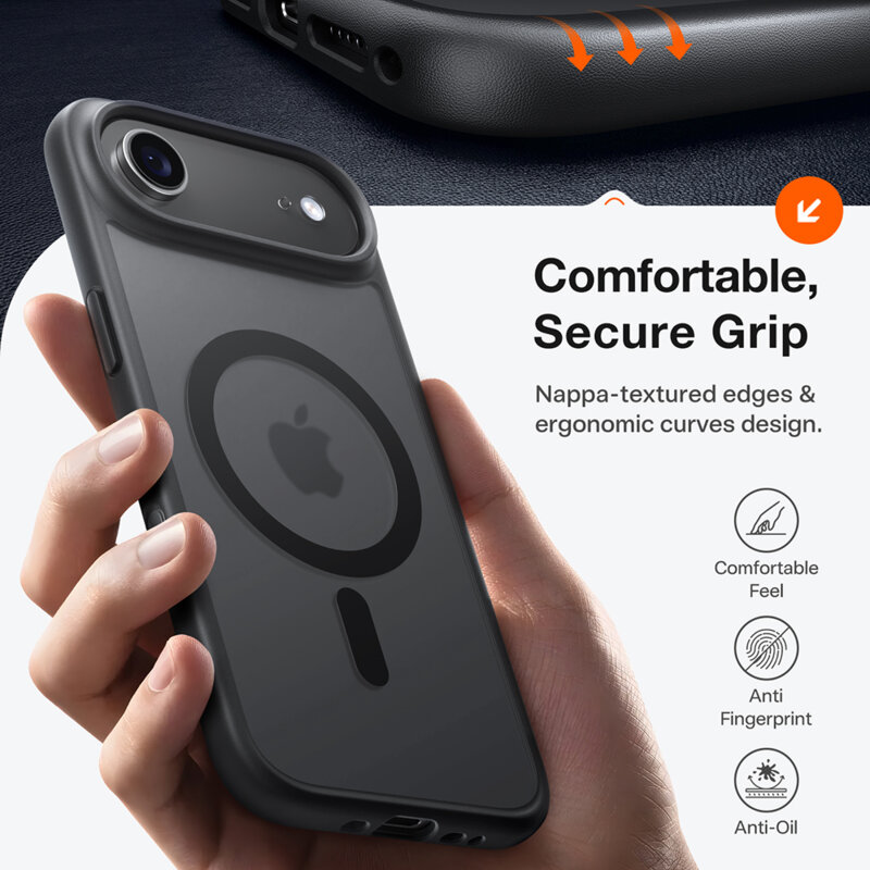 Husa iPhone 17 Air Torras Guardian Magnetic Series, negru