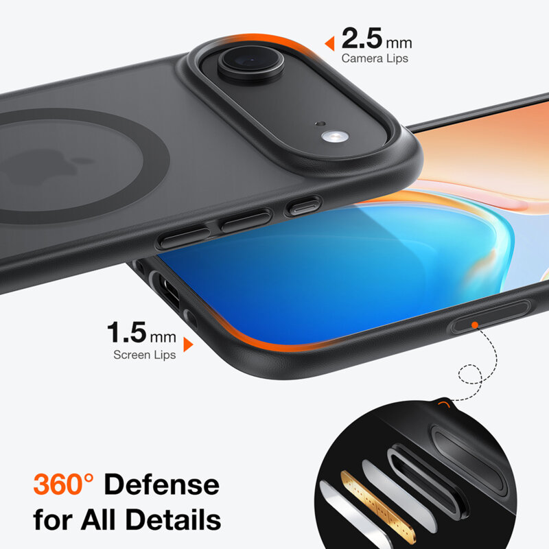 Husa iPhone 17 Air Torras Guardian Magnetic Series, negru