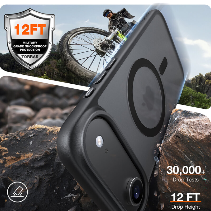 Husa iPhone 17 Air Torras Guardian Magnetic Series, negru