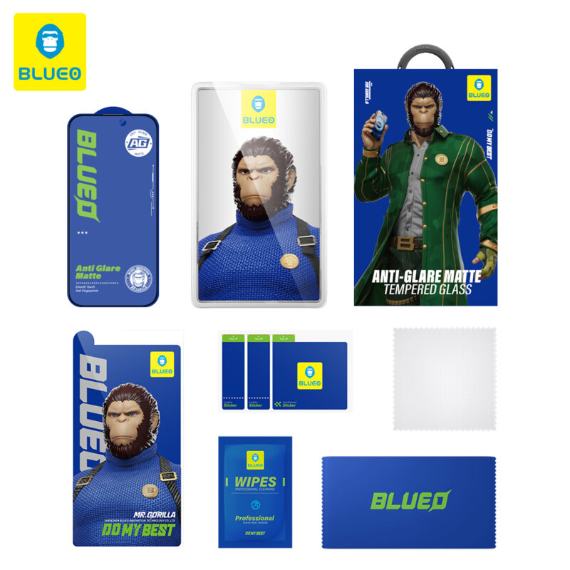 Folie mata iPhone 17 Blueo Anti-Glare Matte Glass, negru