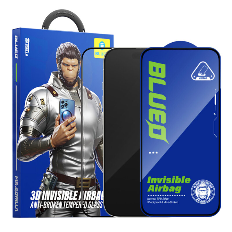 Folie iPhone 17 Pro Max Blueo Anti-Broken Glass, negru