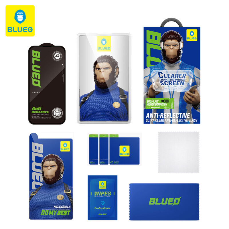 Folie iPhone 17 Pro Max Blueo Anti-Reflective HD Glass, negru