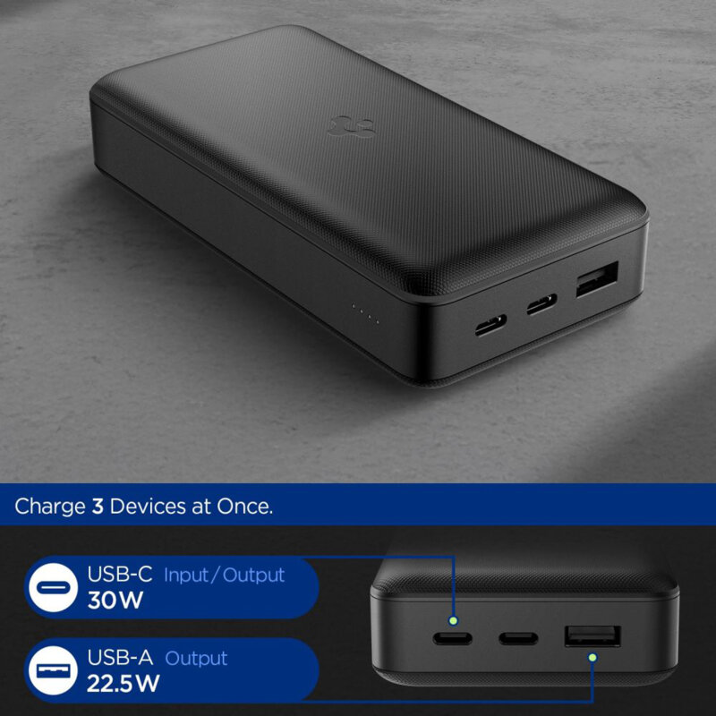 Baterie externa 20000mAh, USB, Type-C Spigen, 30W, EA3020