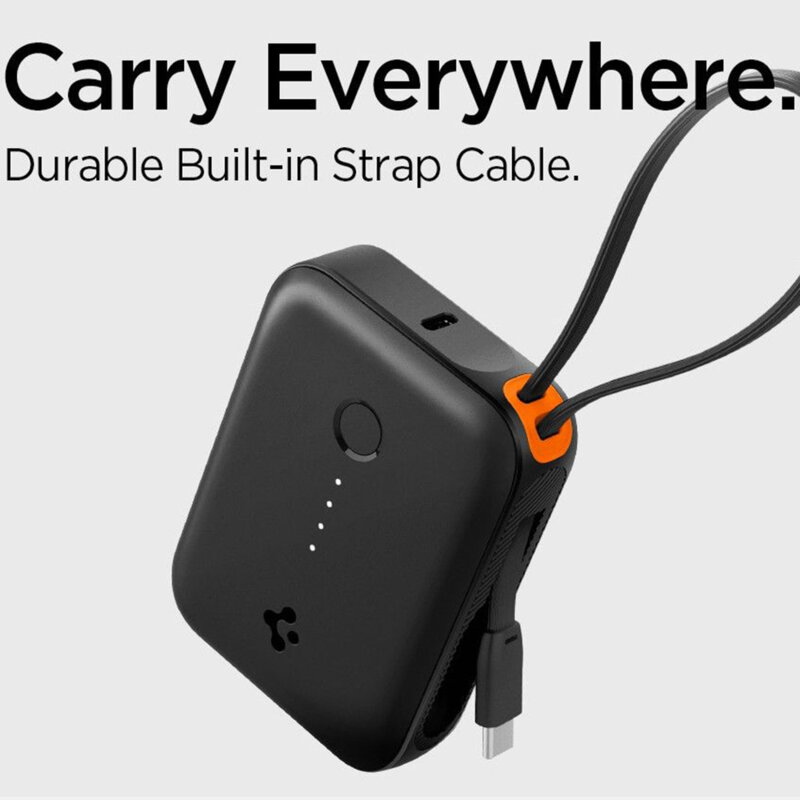Power bank USB, Type-C + cablu Spigen, 10000mAh, 30W, EA3010BT