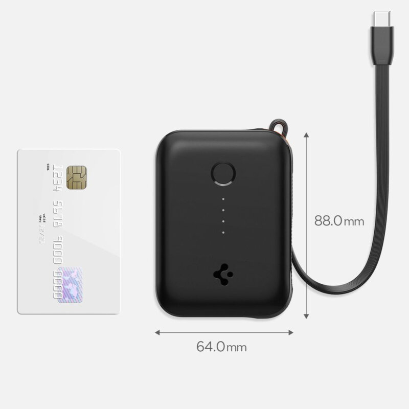 Power bank USB, Type-C + cablu Spigen, 10000mAh, 30W, EA3010BT