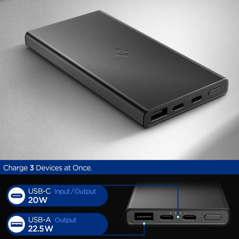 Baterie externa 10000mAh, USB, Type-C Spigen, 22.5W, EA2210