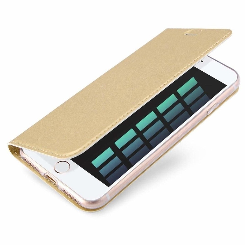 Husa iPhone 8 Plus Dux Ducis Flip Stand Book - Auriu