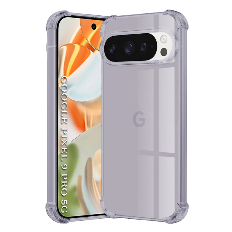Husa Google Pixel 9 Pro Techsuit Shockproof Clear Silicone, fumuriu