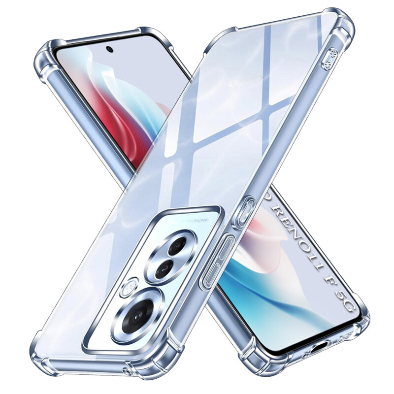 Husa Oppo Reno11 F Techsuit Shockproof Clear Silicone, transparenta