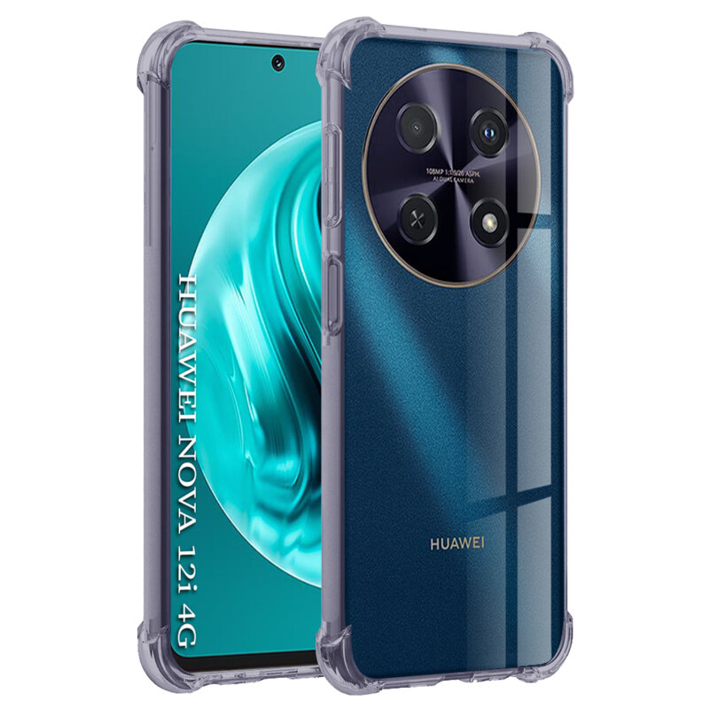 Husa Huawei nova 12i Techsuit Shockproof Clear Silicone, fumuriu