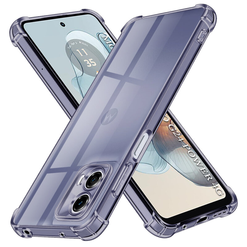 Husa Motorola Moto G24 Power Techsuit Shockproof Clear Silicone, fumuriu