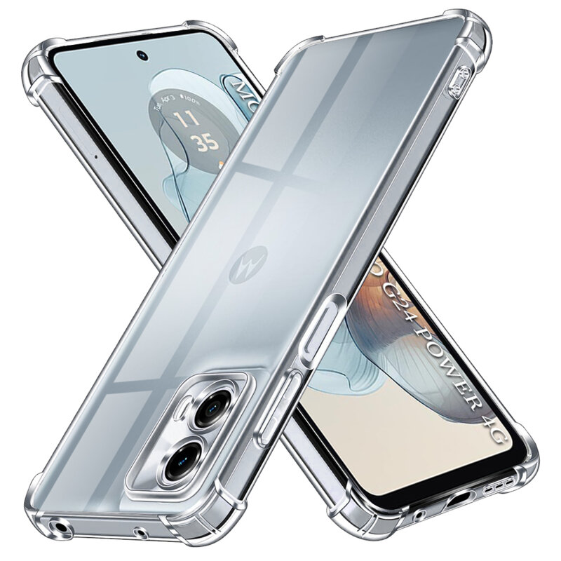 Husa Motorola Moto G24 Power Techsuit Shockproof Clear Silicone, transparenta