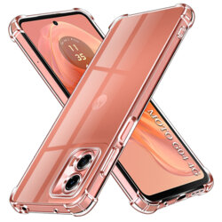 Husa Motorola Moto G04 Techsuit Shockproof Clear Silicone, transparenta