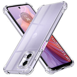 Husa Motorola Moto E14 Techsuit Shockproof Clear Silicone, transparenta