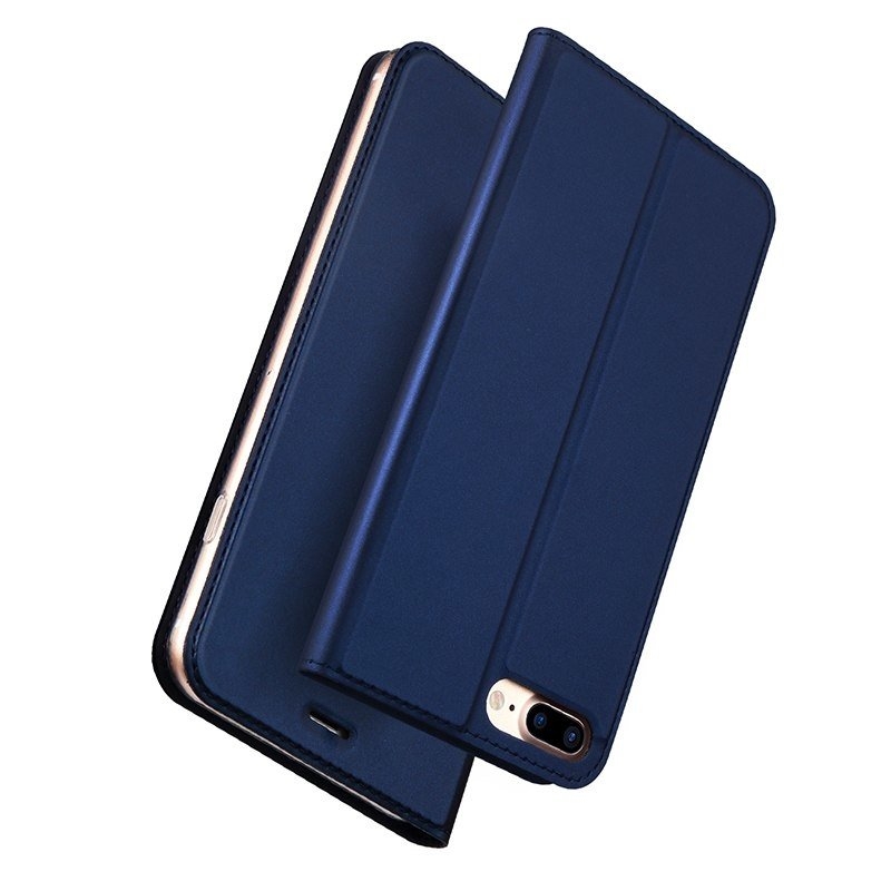 Husa iPhone 8 Plus Dux Ducis Flip Stand Book - Albastru