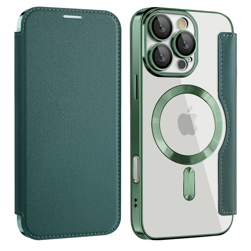 Husa Samsung Galaxy A17 5G Techsuit SmartMag Book Case, verde