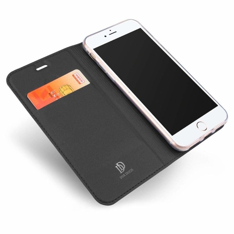 Husa iPhone 7 Dux Ducis Flip Stand Book - Negru