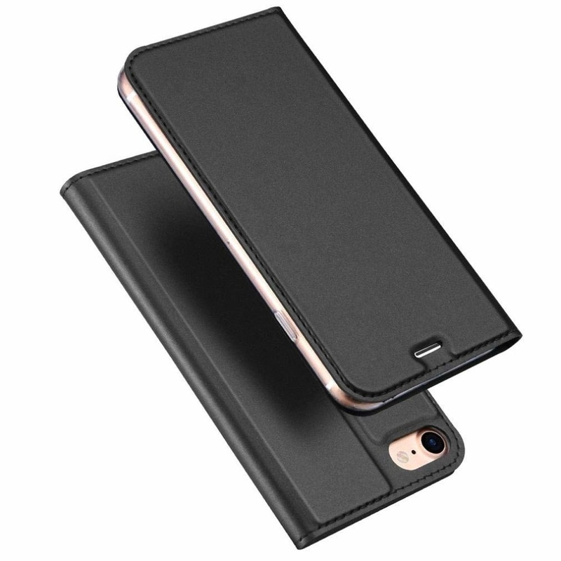 Husa iPhone 8 Dux Ducis Flip Stand Book - Negru