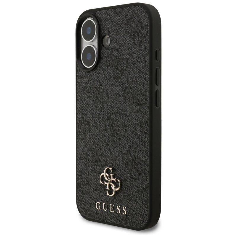 Husa iPhone 17 Guess 4G Small and Classic Logo MagSafe, negru, GUHMP17SP4SM4MK