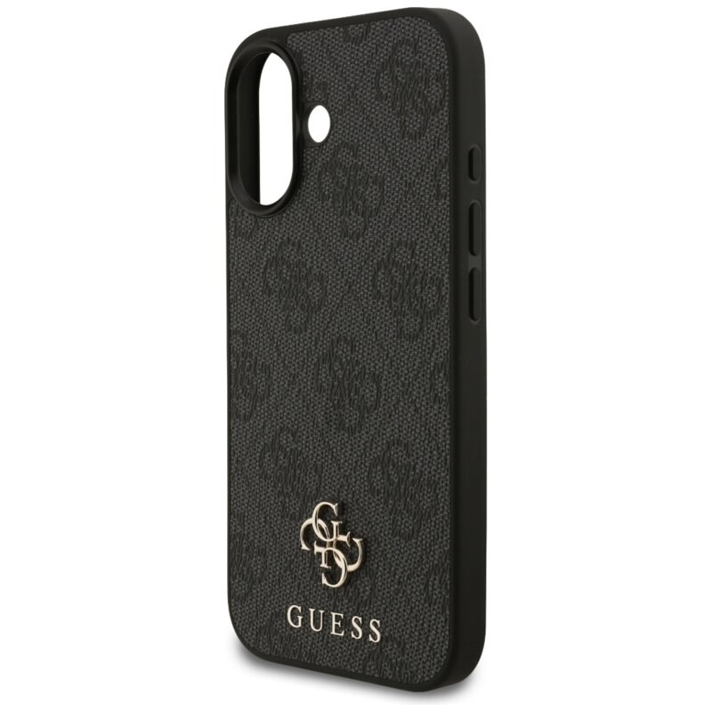 Husa iPhone 17 Guess 4G Small and Classic Logo MagSafe, negru, GUHMP17SP4SM4MK