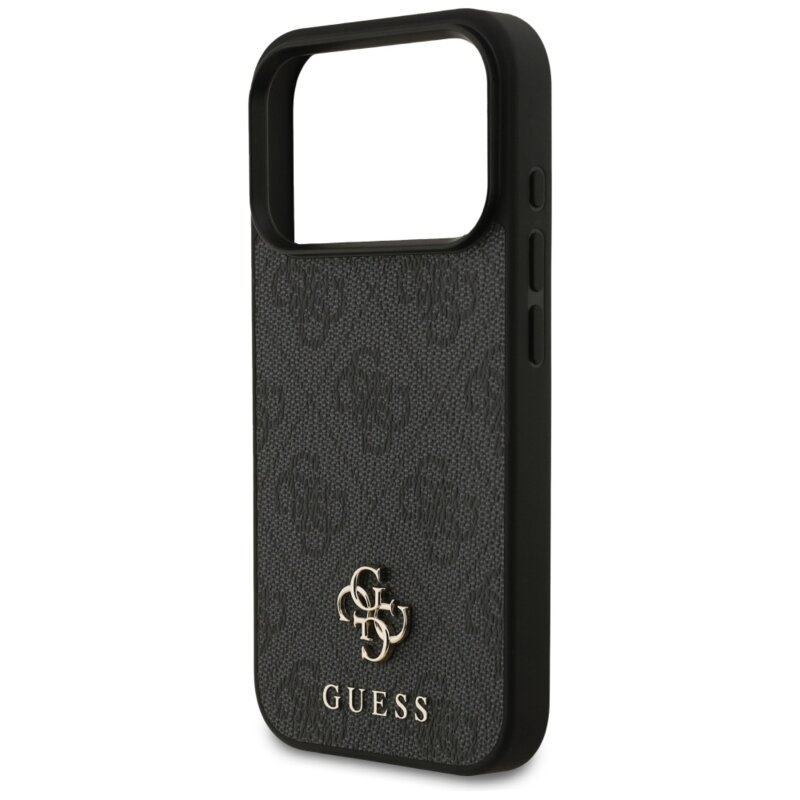 Husa iPhone 17 Pro Guess 4G Small and Classic Logo MagSafe, negru, GUHMP17LP4SM4MK