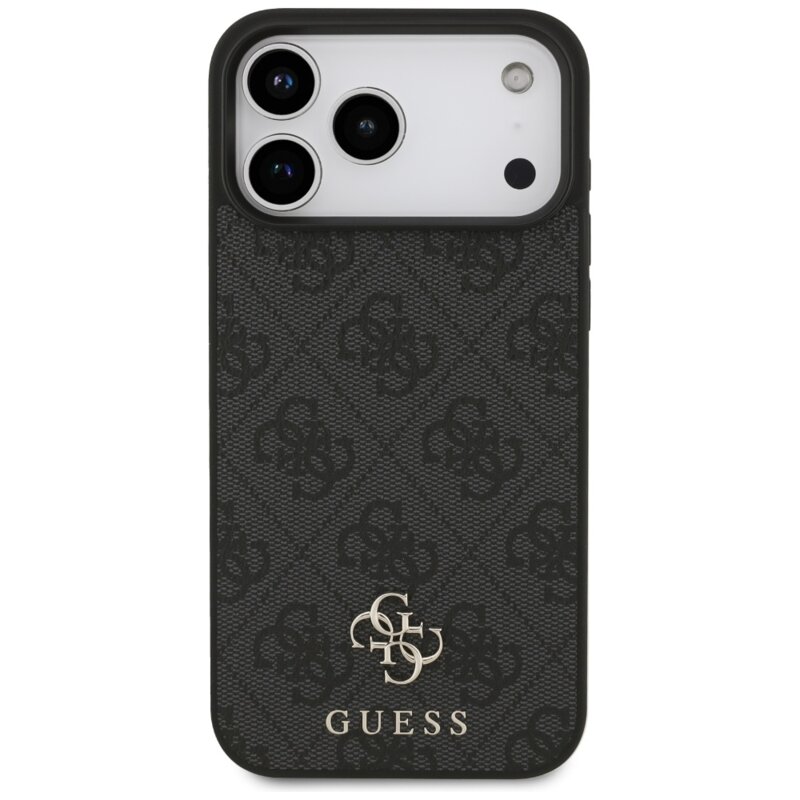 Husa iPhone 17 Pro Max Guess 4G Small and Classic Logo MagSafe, negru, GUHMP17XP4SM4MK