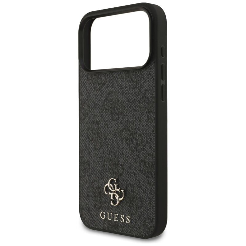 Husa iPhone 17 Pro Max Guess 4G Small and Classic Logo MagSafe, negru, GUHMP17XP4SM4MK