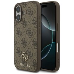 Husa iPhone 17 Guess 4G Small and Classic Logo MagSafe, maro, GUHMP17SP4SM4MW