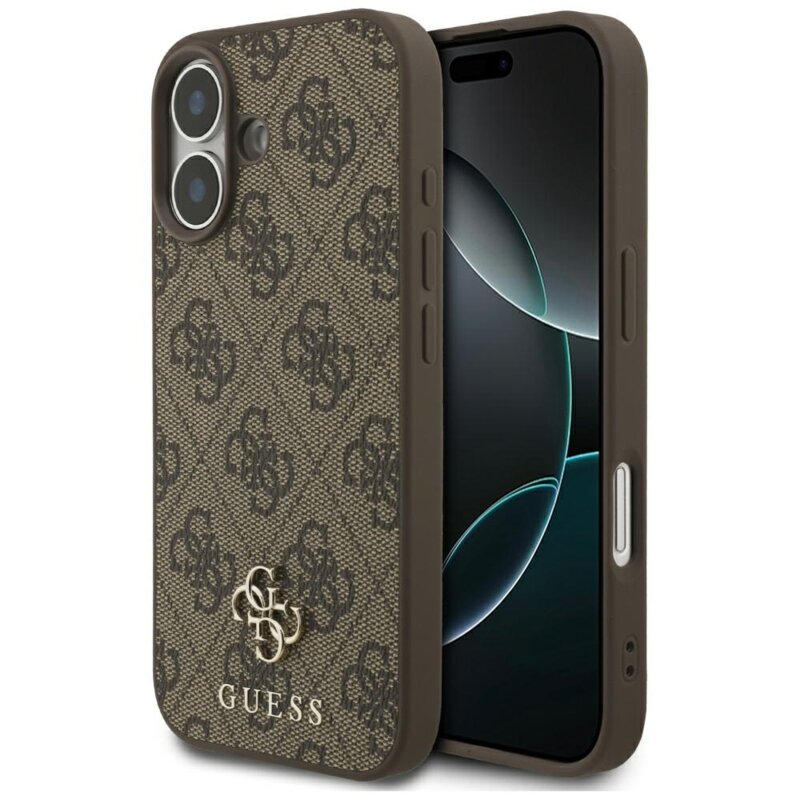 Husa iPhone 17 Guess 4G Small and Classic Logo MagSafe, maro, GUHMP17SP4SM4MW