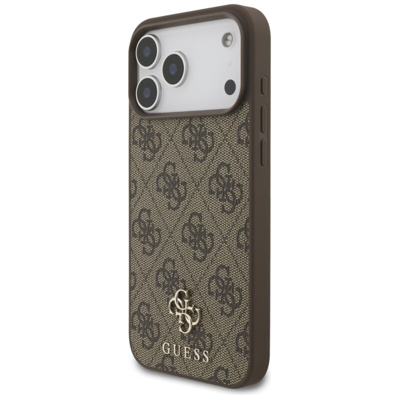Husa iPhone 17 Pro Max Guess 4G Small and Classic Logo MagSafe, maro, GUHMP17XP4SM4MW