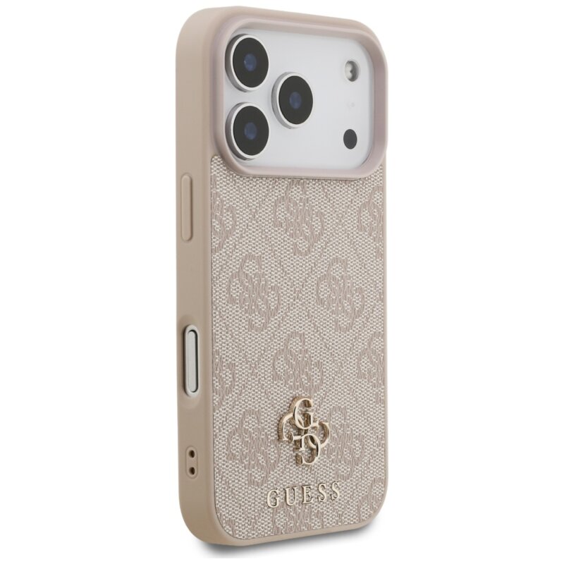 Husa iPhone 17 Pro Guess 4G Small and Classic Logo MagSafe, roz, GUHMP17LP4SM4MP