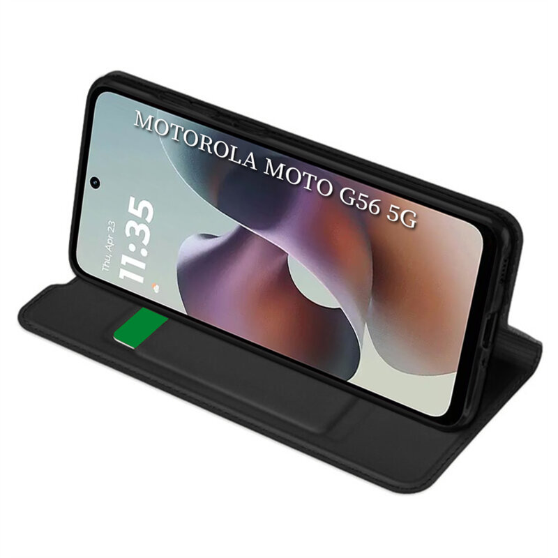 Husa Motorola Moto G56 Techsuit Magskin Book, negru