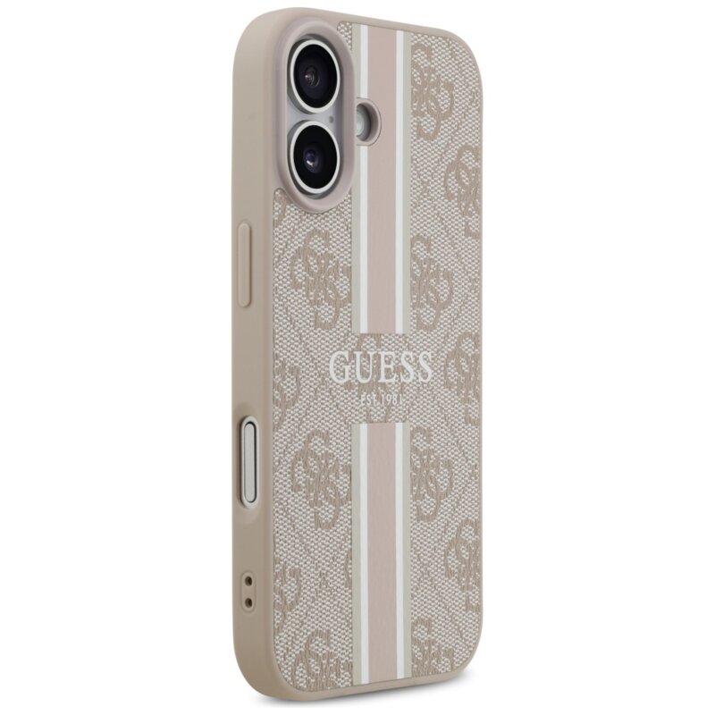 Husa originala Guess iPhone 17 Hardcase 4G Printed Stripes MagSafe, roz, GUHMP17SP4RPSP