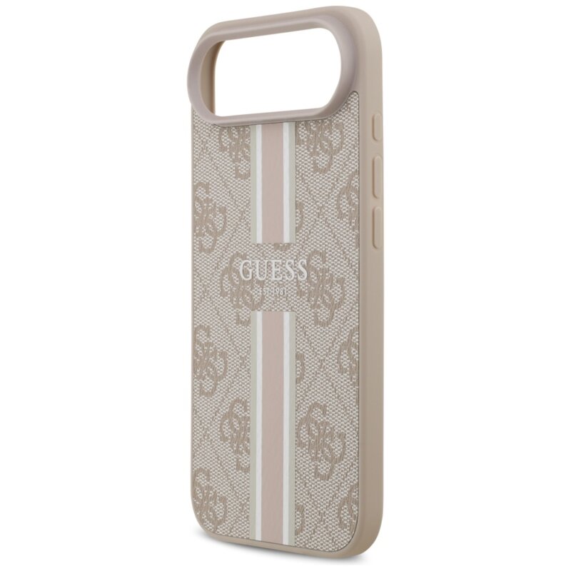 Husa originala Guess iPhone 17 Air Hardcase 4G Printed Stripes MagSafe, roz, GUHMP17MP4RPSP