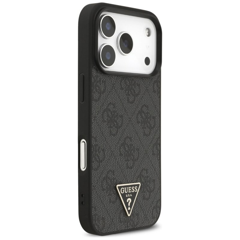 Husa originala Guess iPhone 17 Pro Hardcase 4G Triangle Logo MagSafe, negru, GUHMP17LP4TSDPPSK