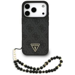 Husa originala Guess iPhone 17 Pro Max Hardcase 4G Triangle Logo MagSafe, negru, GUHMP17XP4TSDPPSK