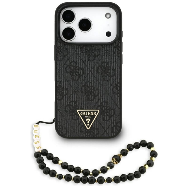 Husa originala Guess iPhone 17 Pro Max Hardcase 4G Triangle Logo MagSafe, negru, GUHMP17XP4TSDPPSK