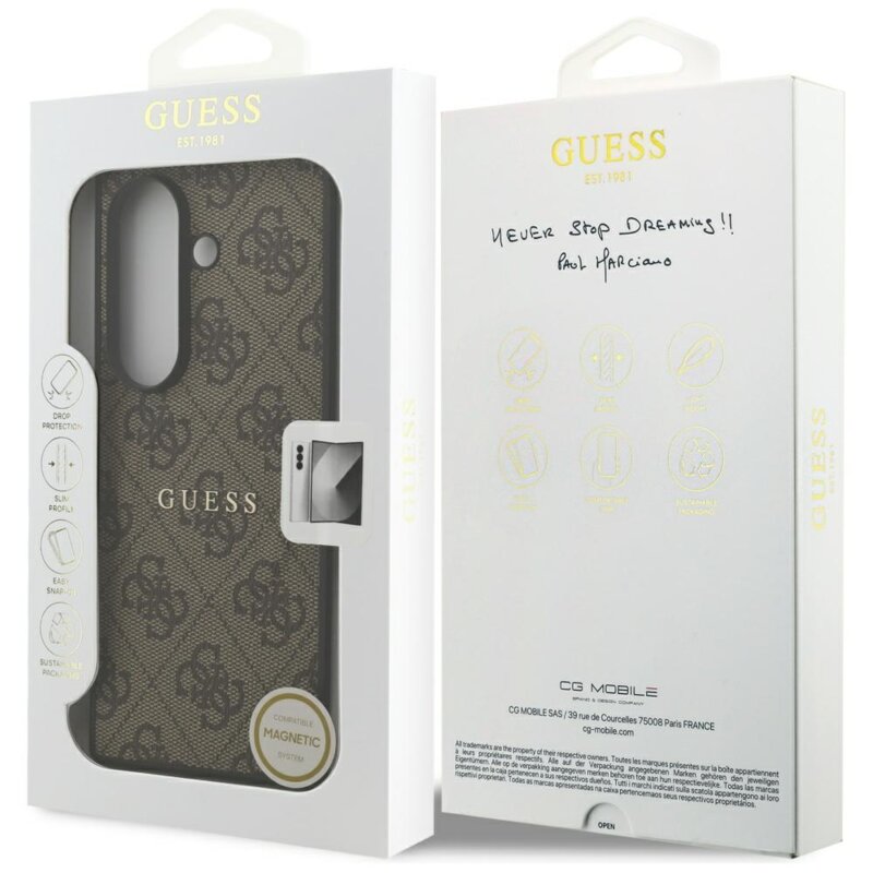Husa originala Guess Samsung Galaxy Z Fold7 Hardcase 4G Classic MagSafe, maro, GUHMZFD7P4MSEGCW
