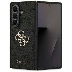 Husa Samsung Galaxy Z Fold7 Guess Leather 4G Metal Logo, negru, GUHCZFD74GMGGR