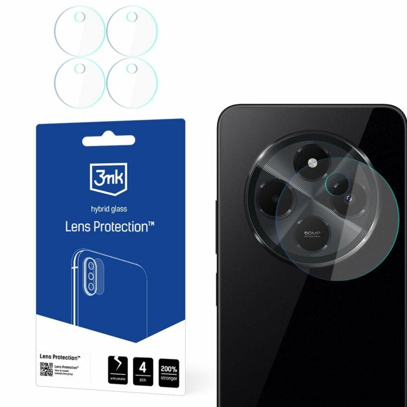 [Pachet 4x] Folie Xiaomi Redmi 14C 3mk Lens Protection, transparenta