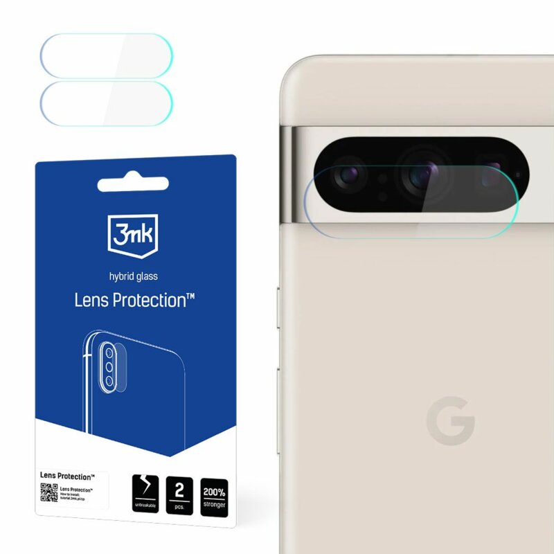 [Pachet 2x] Folie Google Pixel 8 Pro 3mk Lens Protection, transparenta