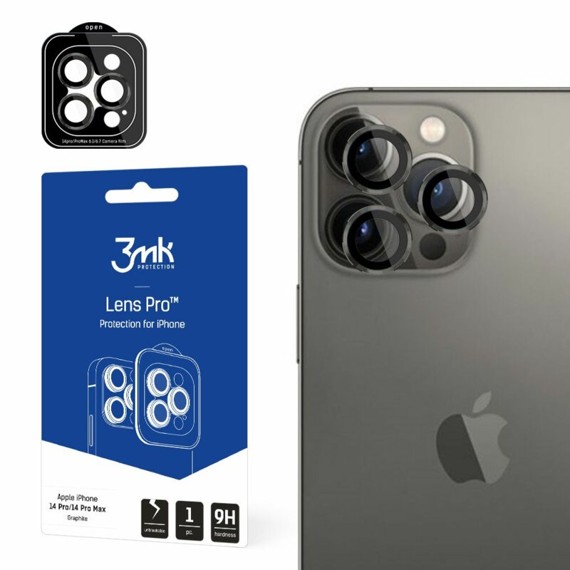 Folie iPhone 14 Pro 3mk Lens Protection, Graphite
