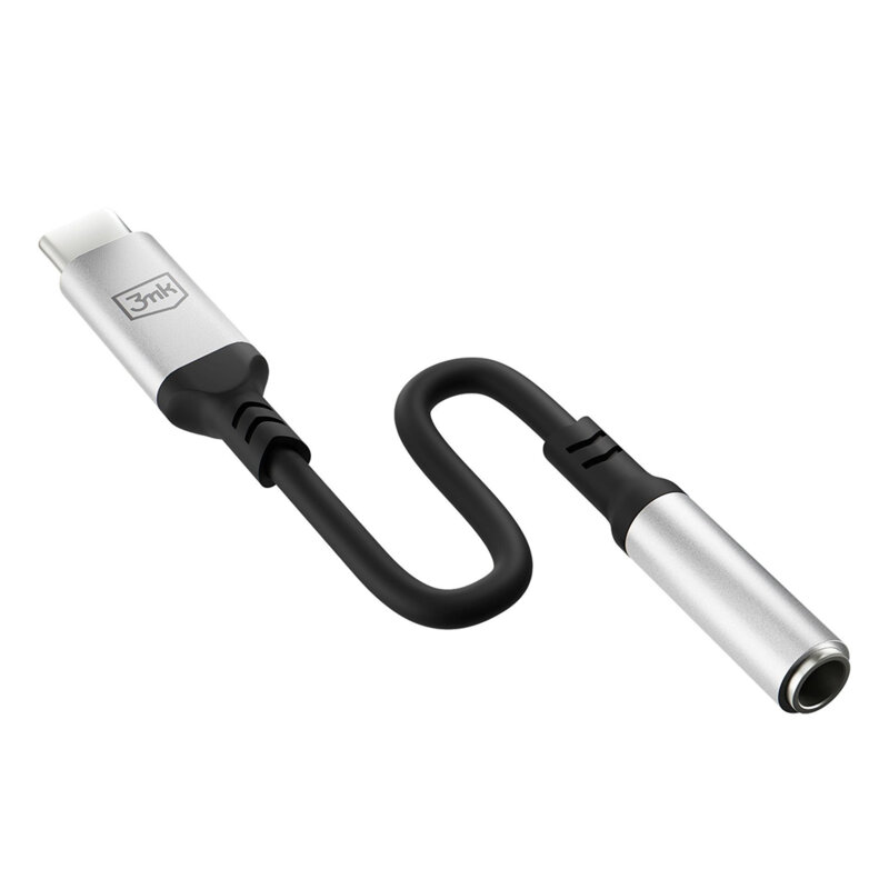 Adaptor audio USB-C la Jack 3.5mm, 3mk, gri