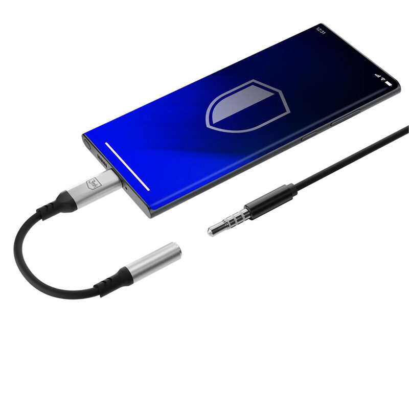 Adaptor audio USB-C la Jack 3.5mm, 3mk, gri
