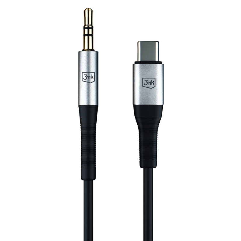 Cablu audio USB-C la Jack 3.5mm DAC, 3mk, negru,  3.5m