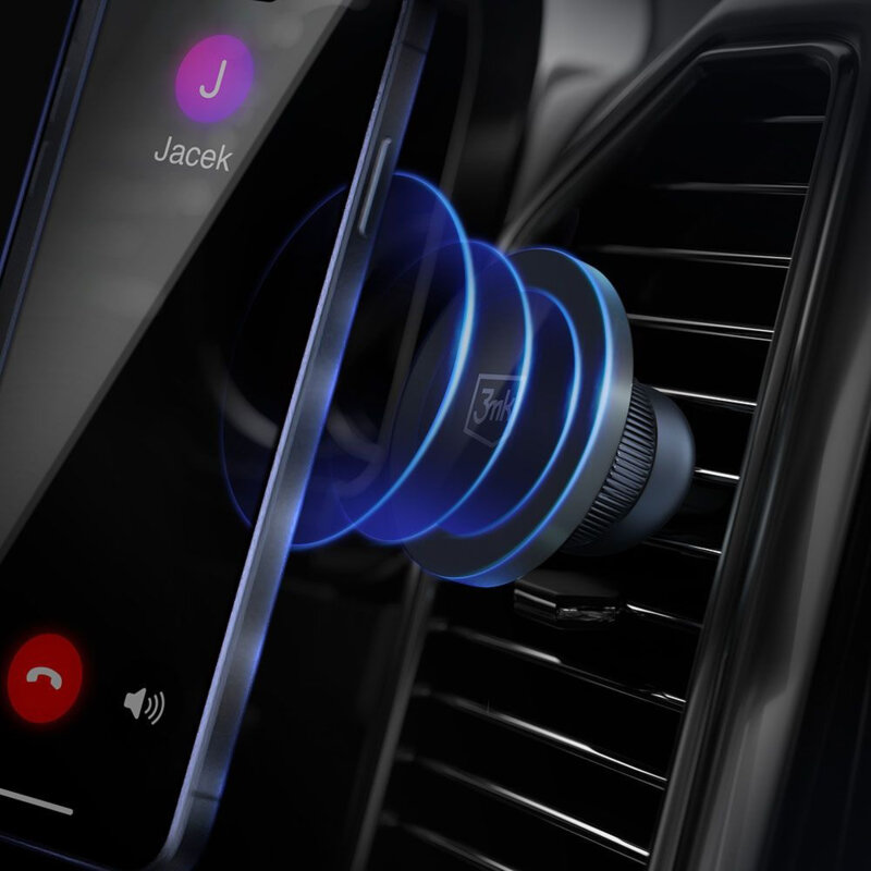 Suport auto magnetic MagSafe, 3mk MagHolder, negru