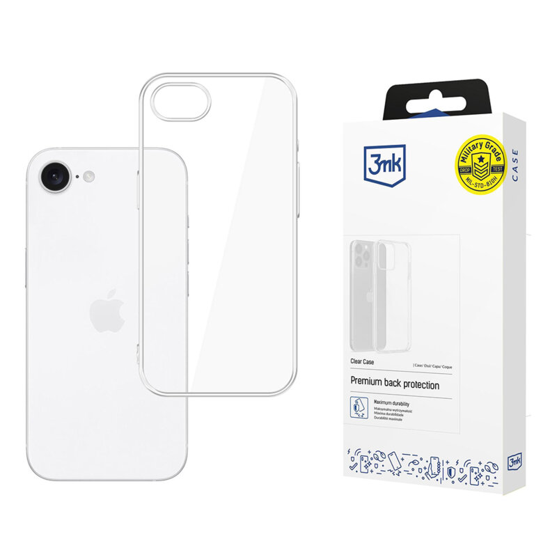 Husa iPhone 16e 3mk Clear Case, Transparent