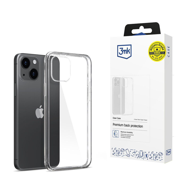 Husa iPhone 15 3mk Clear Case, Transparent